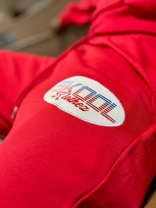 Red Skool Klothez Joggers – Streetwear Sweatpants with Logo Design
